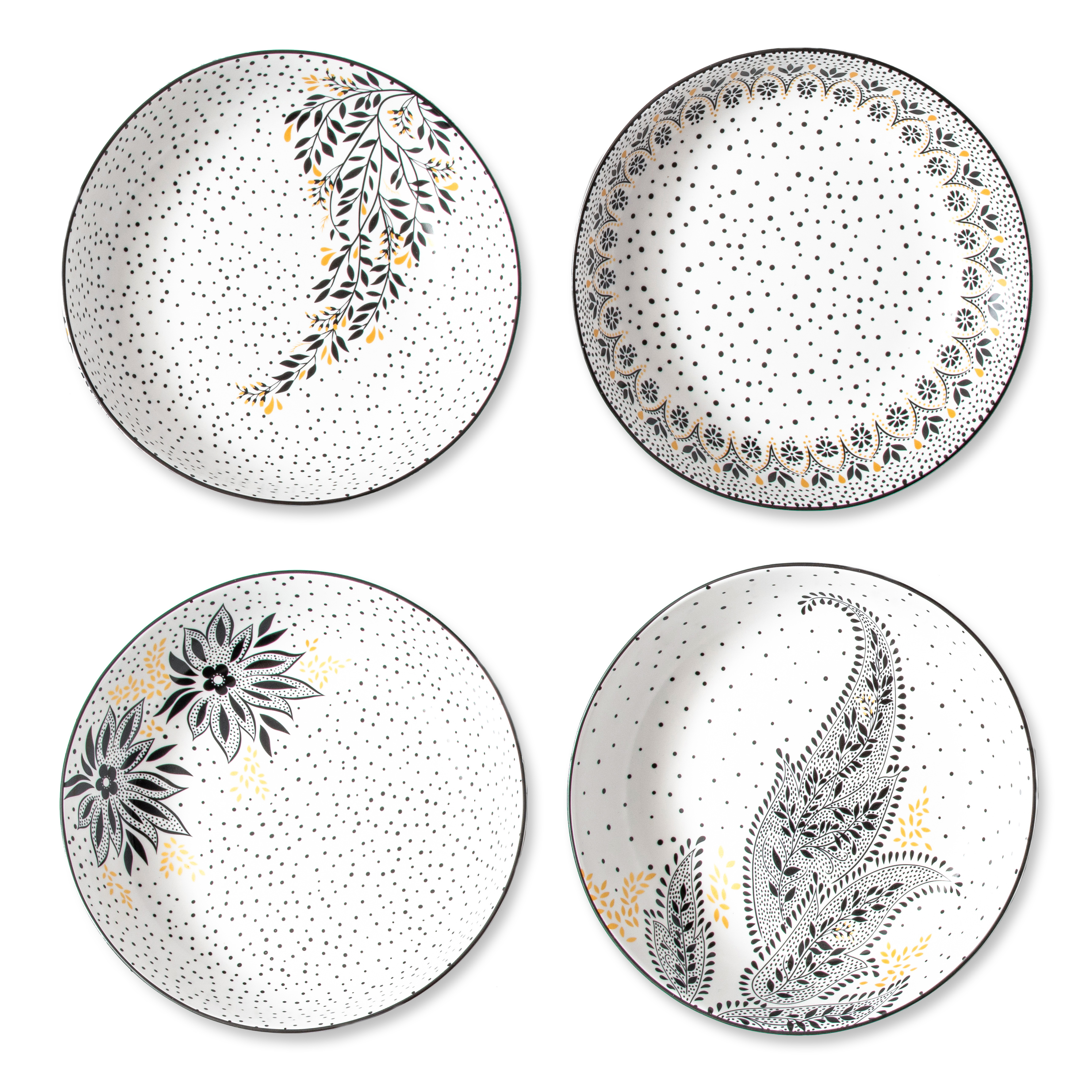 Sara Miller Artisanne Noir Set of 4 Low Bowls image number null